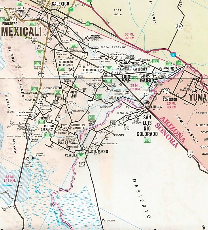 BajaNomad Directions Algodones to San Felipe Powered by XMB